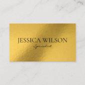 Elegantes Foliengold modern Visitenkarte (Vorderseite)