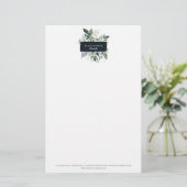 Elegantes Forest Foliage Frame Business Briefpapier (Stehend Vorderseite)