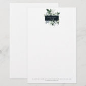 Elegantes Forest Foliage Frame Business Briefpapier (Vorne/Hinten)