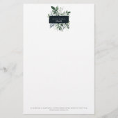 Elegantes Forest Foliage Frame Business Briefpapier (Vorderseite)