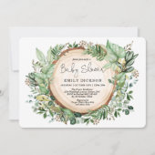 Elegantes Forest Green Garden Baby Shower Party Einladung (Vorderseite)