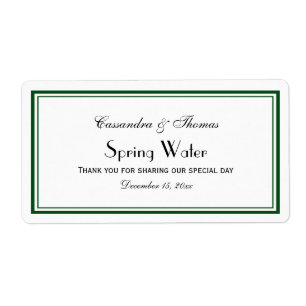 Elegantes Forest Green Gerahmt H Water Flasche Lab