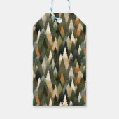 Elegantes Forest Pine Tree Muster | Rustikaler Wal Geschenkanhänger (Vorderseite)