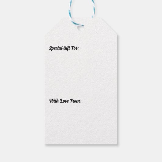 Elegantes Forest Pine Tree Muster | Rustikaler Wal Geschenkanhänger (Rückseite)