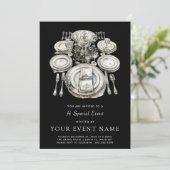 Elegantes formales Ereignis Einladung (Stehend Vorderseite)