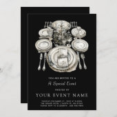 Elegantes formales Ereignis Einladung (Vorne/Hinten)