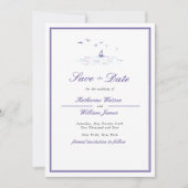 Elegantes formales Foto für die Hochzeit von Schif Save The Date (Vorderseite)