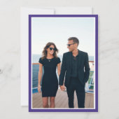 Elegantes formales Foto für die Hochzeit von Schif Save The Date (Rückseite)