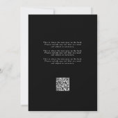 Elegantes formales Gold, schwarz, weiß Einladung (Rückseite)