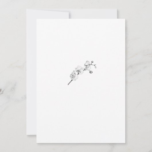 Elegantes formales klassisches Gold-Script-Brautpa Einladung (Rückseite)