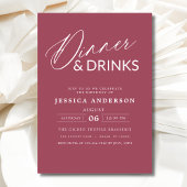 Elegantes formales Mauve Rosa Abendessen Party Einladung
