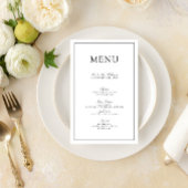 Elegantes formales Schwarz-Weiß-Skript-Hochzeitmen