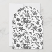 Elegantes formales, schwarzes und weißes Brautpart Einladung (Rückseite)