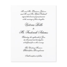 Elegantes formelles Budget Einladung zur Hochzeit