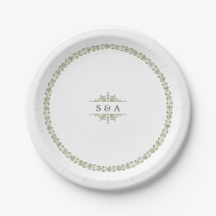 Elegantes formelles klassisches vintage Hochzeitsm Pappteller