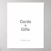 Elegantes formelles minimales Karten- und Geschenk Poster (Vorne)