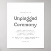 Elegantes formelles minimales unplugged Zeremonien Poster (Vorne)