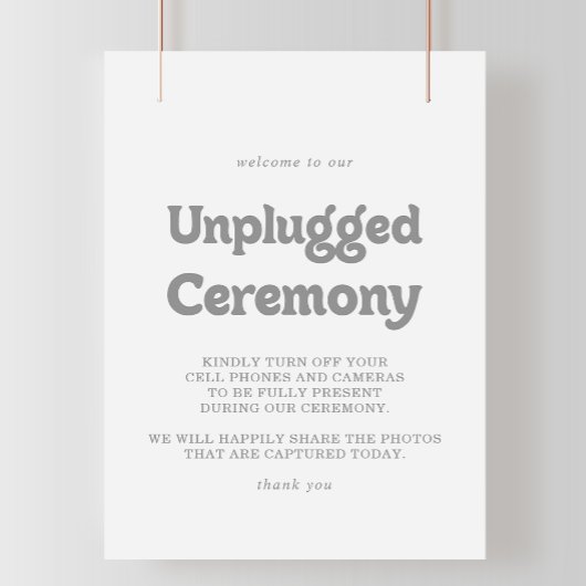 Elegantes formelles minimales unplugged Zeremonien Poster