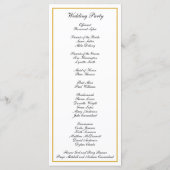 Elegantes formelles Monogramm Goldene Hochzeit Programm (Rückseite)