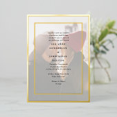 Elegantes, formelles, vergoldetes Gerahmtes Foto H Folieneinladung (Stehend vorne)