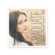 Elegantes Foto 2016 Graduation Party Paper Napkins