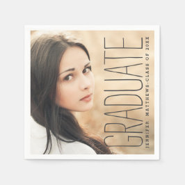 Elegantes Foto 2016 Graduation Party Paper Napkins Serviette