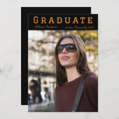 Elegantes Foto 2024 Einladung zur Graduation Party (Vorne/Hinten)