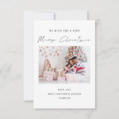 Elegantes Foto 2026 Kalender Frohe Weihnachtskarte Mitteilungskarte (Vorderseite)