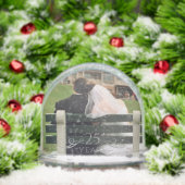 Elegantes Foto 25. Hochzeitstag Schneekugeln (Weihnachten)