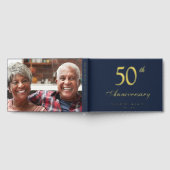 Elegantes Foto 50. Hochzeitstag Gästebuch (Voll)
