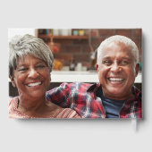 Elegantes Foto 50. Hochzeitstag Gästebuch (Rückseite)