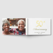 Elegantes Foto 50. Hochzeitstag Gästebuch (Voll)