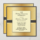 Elegantes Foto 50. Hochzeitstag Party Einladung (Vorne/Hinten)