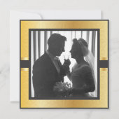 Elegantes Foto 50. Hochzeitstag Party Einladung (Rückseite)