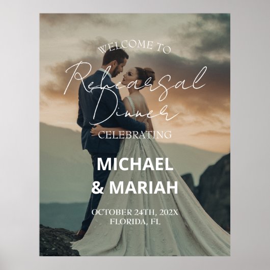 Elegantes Foto Abendessen vor der Probe Poster (Vorne)