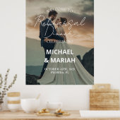 Elegantes Foto Abendessen vor der Probe Poster (Küche)