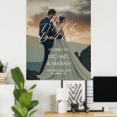 Elegantes Foto Abendessen vor der Probe Poster (Heimbüro)