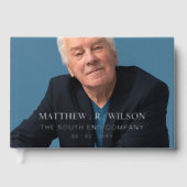 Elegantes Foto Abschied Verlassend Party Rente Gästebuch (Vorderseite)