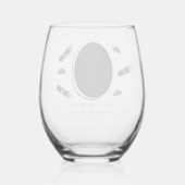 Elegantes Foto Abschluss Diploma and Cap, Black Weinglas Ohne Stiel (Rückseite)