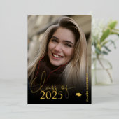 Elegantes Foto Abschluss Einladung (Stehend vorne)