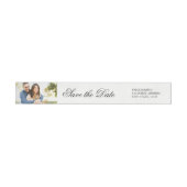 Elegantes Foto-Adresslabel Save the Date (Person)