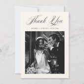 Elegantes Foto Altes Geld Hochzeit Dankeskarte (Vorderseite)