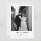 Elegantes Foto am Abend vor der Probe Abendessen Einladung (Vorderseite)