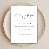 Elegantes Foto am Abend vor der Probe Abendessen Einladung