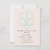 elegantes Foto an der Küste Save the Date Einladung (Vorderseite)