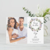 Elegantes Foto ändern Datum verschoben Einladung (Stehend Vorderseite)