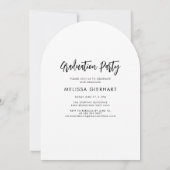 Elegantes Foto Arch Abschluss 2025 Party Einladung (Rückseite)