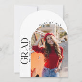 Elegantes Foto Arch Abschluss 2025 Party Einladung (Vorderseite)