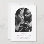 Elegantes Foto Arch Botanische Hochzeit Einladung (Vorderseite)