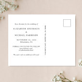 Elegantes Foto Arch Dusty Blau Save the Date Ankündigungspostkarte